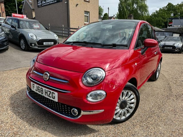 Fiat 500 1.2 Lounge Hatchback Euro 6 S S FJ68HZG Red #3