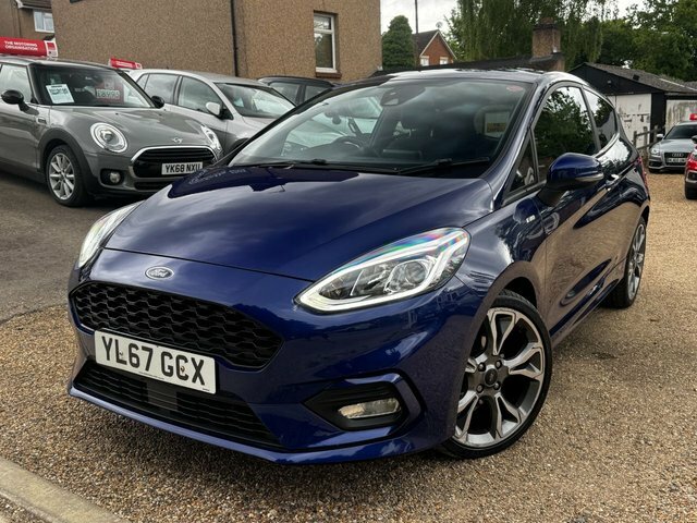 Ford Fiesta 1.0T Ecoboost St-line Hatchback YL67GCX Blue #3