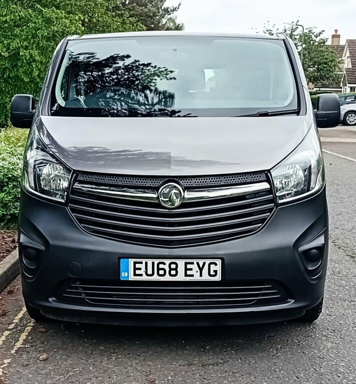 Vauxhall Vivaro Minibus EU68EYG Grey #4