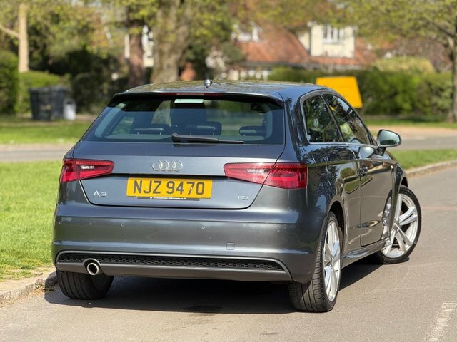 Audi A3 2014 1.6 Tdi S Line Euro 6 Ss NJZ9470 Grey #3