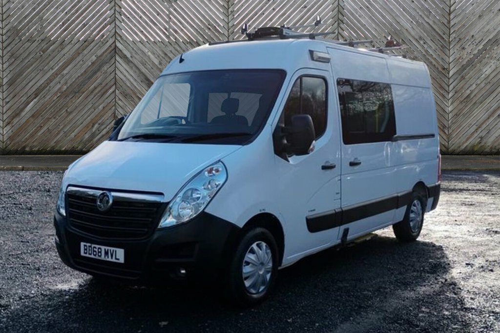 Vauxhall Movano L2 H2 Crew Van With Integrated Mess Unit With Air BD68MVL White #2
