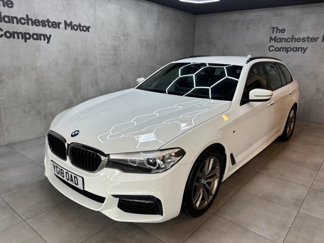 BMW 5 Series 2018 2.0 520D M Sport Touring Euro 6 Ss YG18OAD White #5