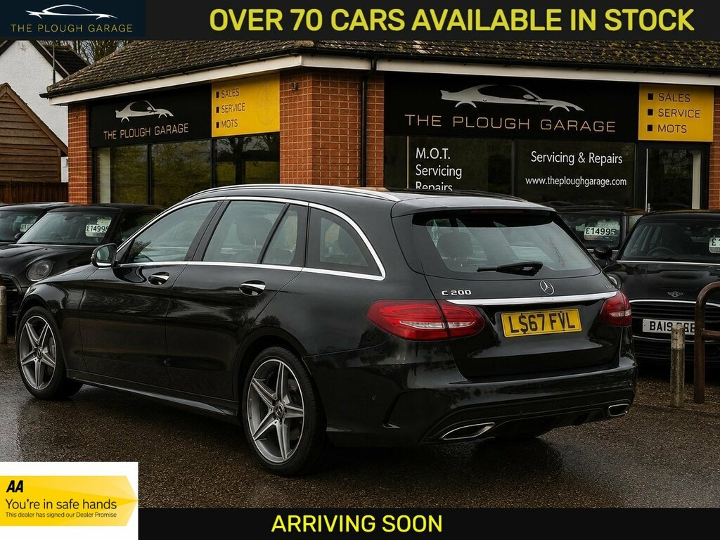 Mercedes-Benz C Class 2.0 C200 Amg Line Premium Estate G-tr LS67FVL Black #2