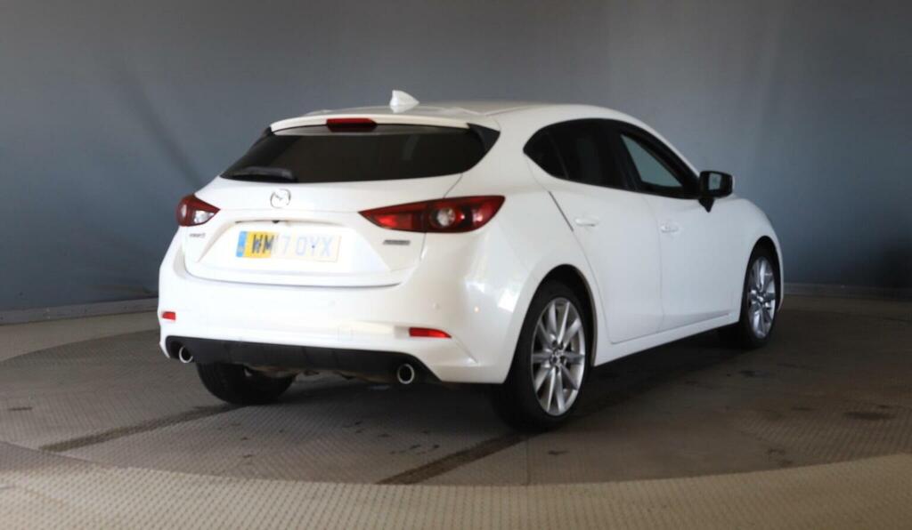 Mazda 3 Hatchback 2.0 Skyactiv-g Sport Nav Euro 6 Ss WM17OYX White #2
