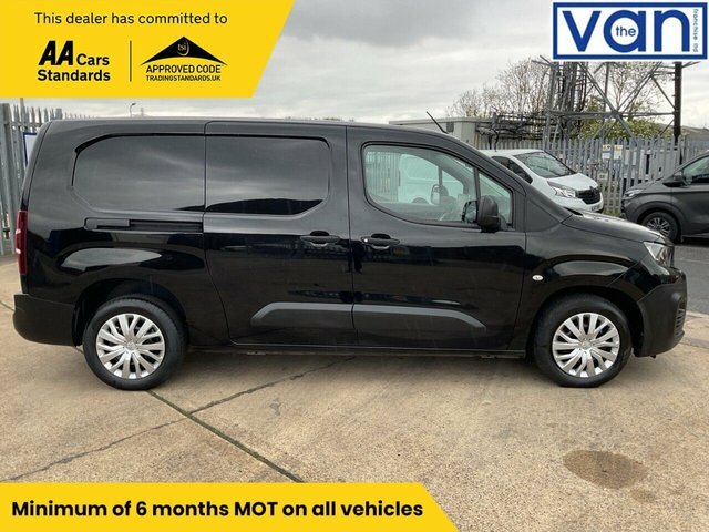 Peugeot Partner 1.5 Bluehdi 950 Professional Long Panel Van 6Dr Di AK21LVH Black #2