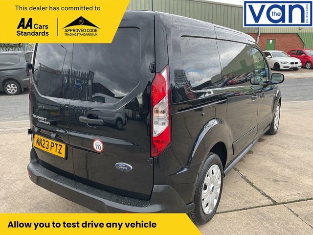 Ford Transit Connect 1.5 240 Ecoblue Trend Crew Van Double Cab 6Dr Dies WN23PTZ Black #3