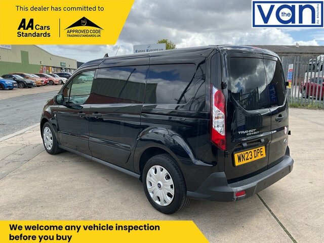 Ford Transit Connect 1.5 240 Ecoblue Trend Crew Van Double Cab 6Dr Dies WN23DPE Black #6
