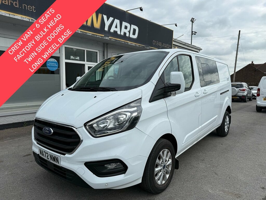 Ford Transit Custom 2.0 300 Ecoblue Limited Crew Lwb Air Con Van Doubl White