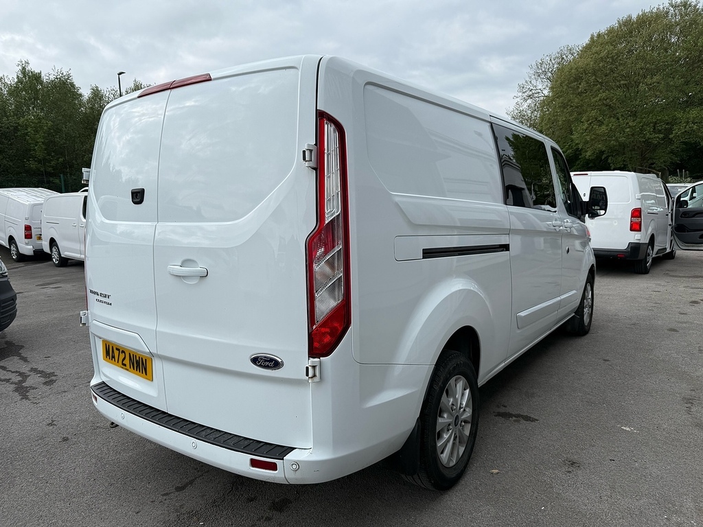 Ford Transit Custom 2.0 300 Ecoblue Limited Crew Lwb Air Con Van Doubl MA72NWN White #3
