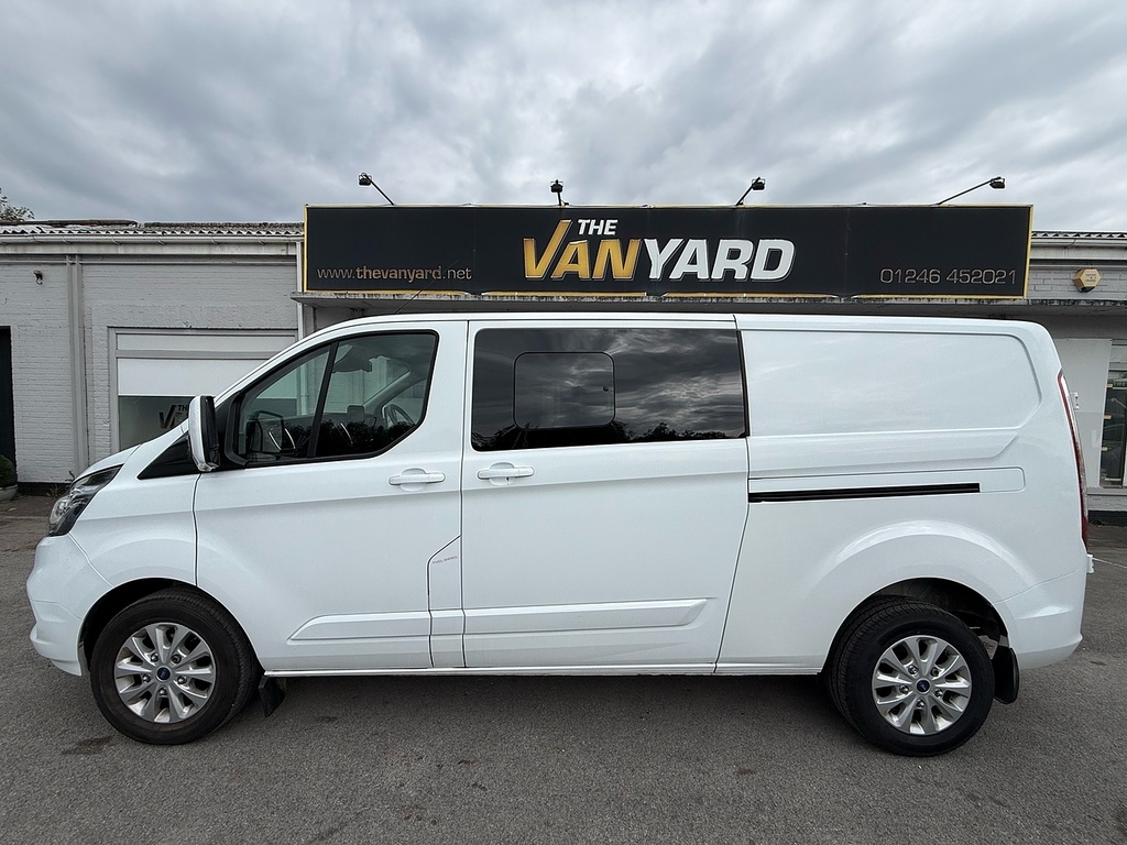 Ford Transit Custom 2.0 300 Ecoblue Limited Crew Lwb Air Con Van Doubl MA72NWN White #6