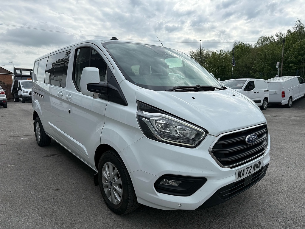 Ford Transit Custom 2.0 300 Ecoblue Limited Crew Lwb Air Con Van Doubl MA72NWN White #5
