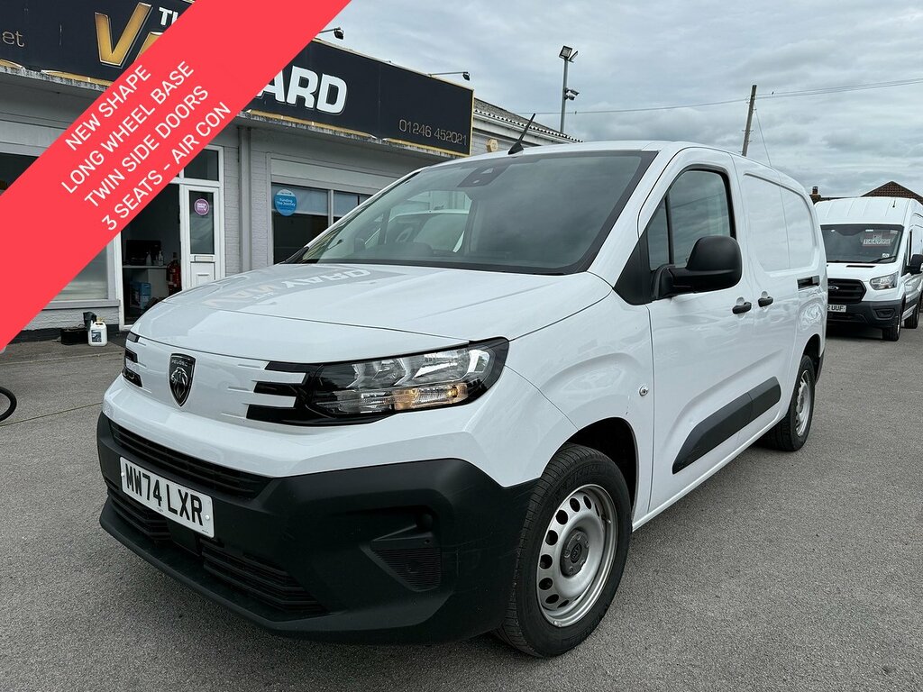 Peugeot Partner 1.5 Bluehdi 950 Professional 3 Seats Long Air Con White