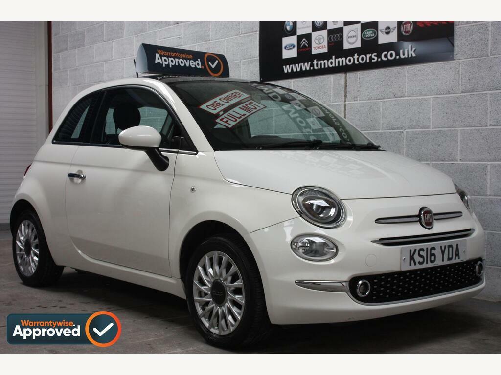 Fiat 500 1.2 Lounge Euro 6 S S White