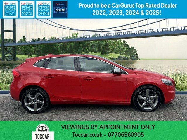 Volvo V40 2.0 D2 R-design Hatchback Euro 6 YG65FVW Red #2