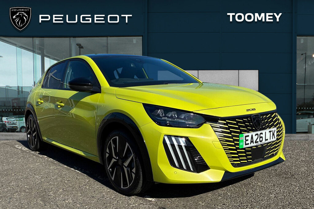 Peugeot e-208 50Kwh Gt Hatchback Yellow