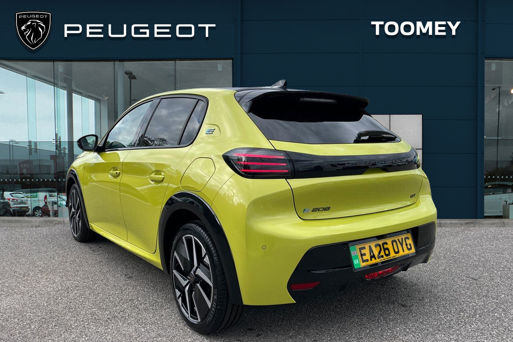 Peugeot e-208 51Kwh Gt Hatchback EA26OYG Yellow #3
