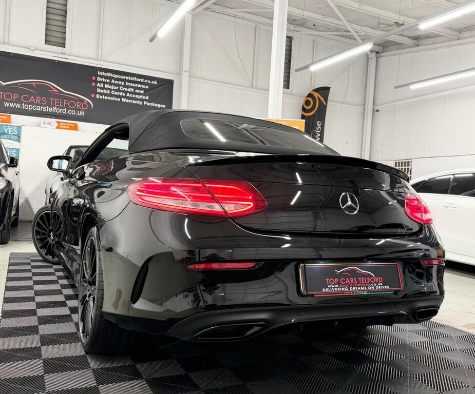 Mercedes-Benz C Class Convertible 2.1 C250d Amg Line Premium Plus Cabr GX17YNK Black #3