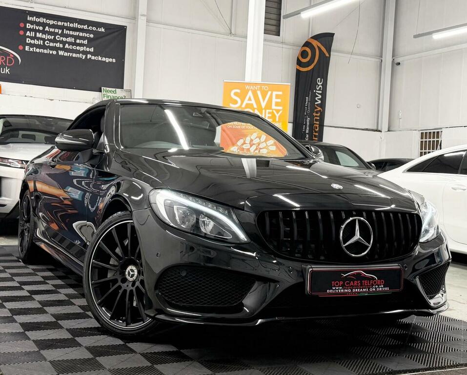 Mercedes-Benz C Class Convertible 2.1 C250d Amg Line Premium Plus Cabr GX17YNK Black #6