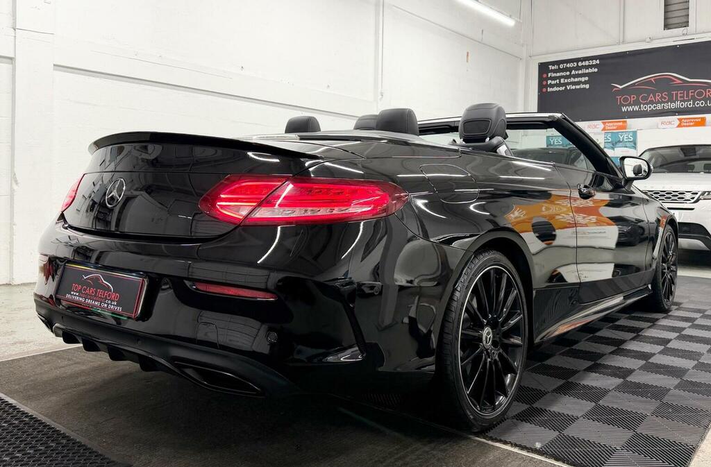 Mercedes-Benz C Class Convertible 2.1 C250d Amg Line Premium Plus Cabr GX17YNK Black #5