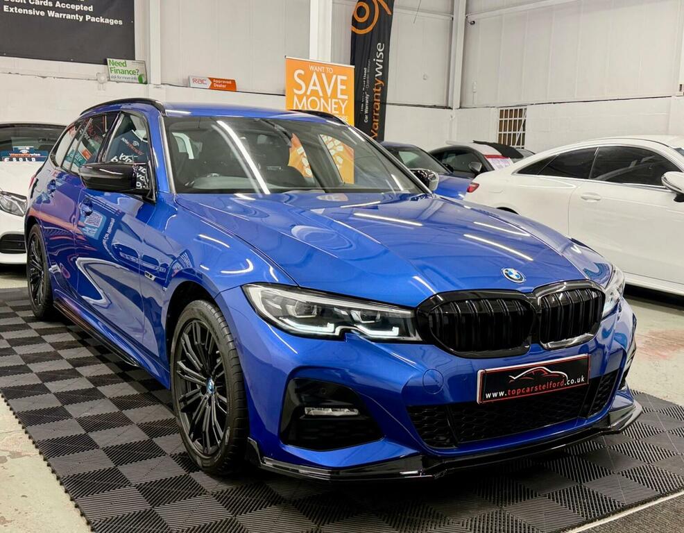 BMW 3 Series Estate 2.0 330E 12Kwh M Sport Touring Xdrive KR71FHN Blue #2
