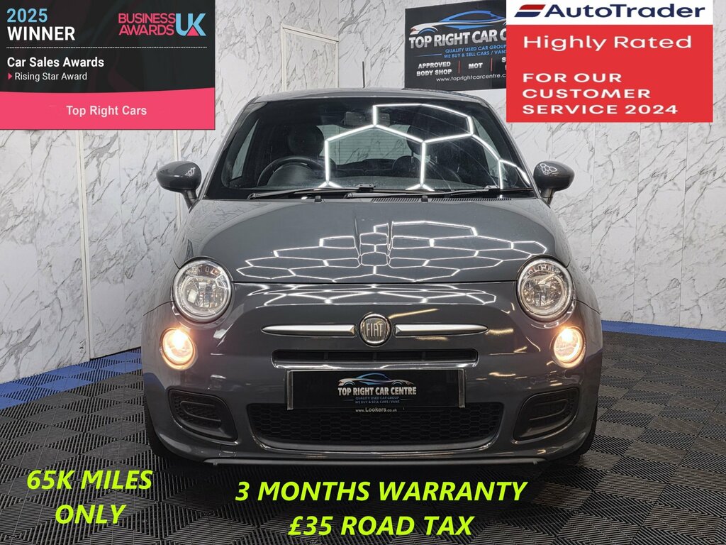 Fiat 500 1.2 S Hatchback Euro 6 Ulez Ss 69 Bhp Pet WP14RWE Grey #2
