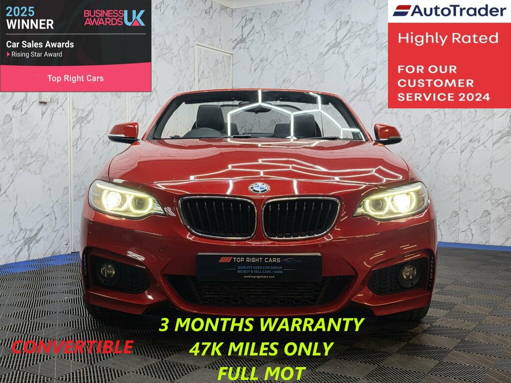 BMW 2 Series 2.0 218D M Sport Convertible Euro 6 Ulez Ss Red #2