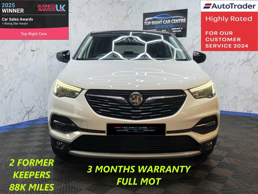 Vauxhall Grandland X 1.2 Turbo Sport Nav Suv Euro 6 Ss 130 Ps VK68FTV White #2