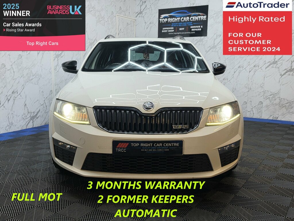 Skoda Octavia 2.0 Tdi Vrs Estate Dsg Ss 184 Ps SA64VFH White #2