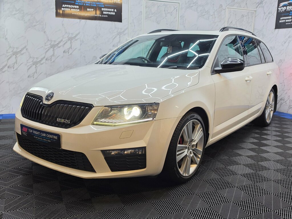 Skoda Octavia 2.0 Tdi Vrs Estate Dsg Ss 184 Ps SA64VFH White #3