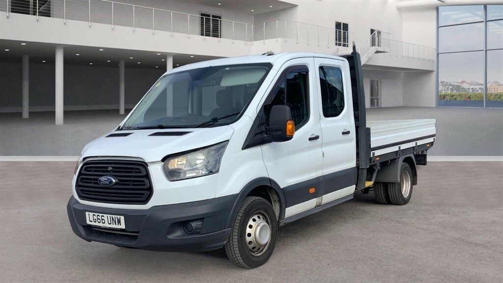 Ford Transit Custom 2.0 350 Ecoblue Chassis Double Cab Manu LG66UNW White