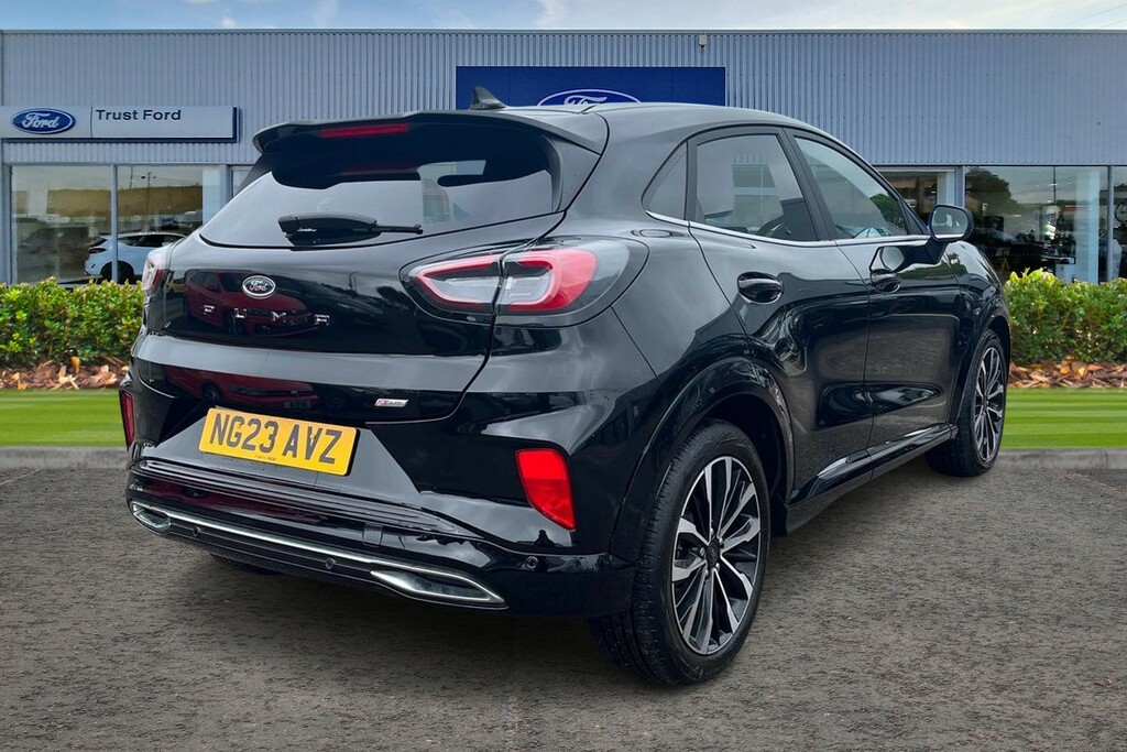 Ford Puma 1.0 Ecoboost Hybr Mhev 155 St-line Vignale Dct NG23AVZ Black #4