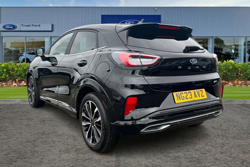 Ford Puma 1.0 Ecoboost Hybr Mhev 155 St-line Vignale Dct NG23AVZ Black #2