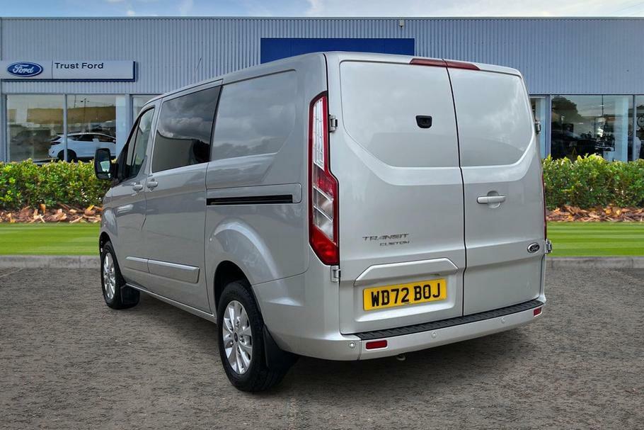 Ford Transit Custom 300 Limited L1 Swb Double Cab In Van Fwd 2.0 Ecobl WD72BOJ Silver #2