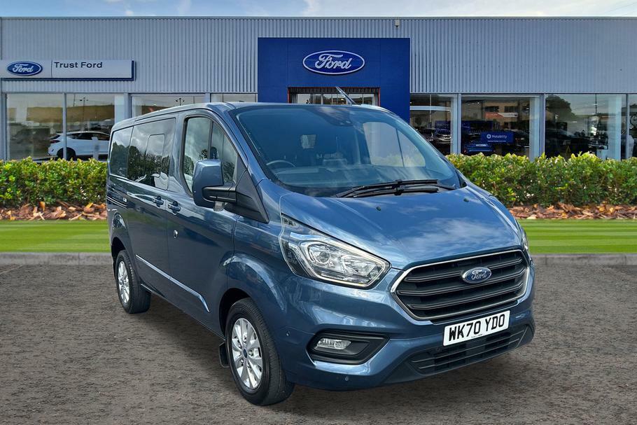 Ford Transit Custom 320 Limited L1 Swb Double Cab In Van Fwd 2.0 Ecobl Blue