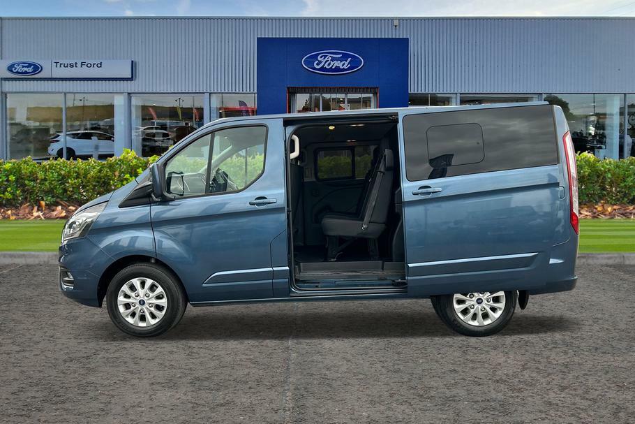 Ford Transit Custom 320 Limited L1 Swb Double Cab In Van Fwd 2.0 Ecobl WK70YDO Blue #4