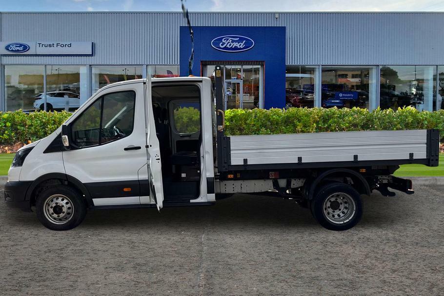 Ford Transit Custom 350 Leader L3 Lwb Double Cab Tipper Rwd 2.0 Ecoblu MJ22WEX White #3