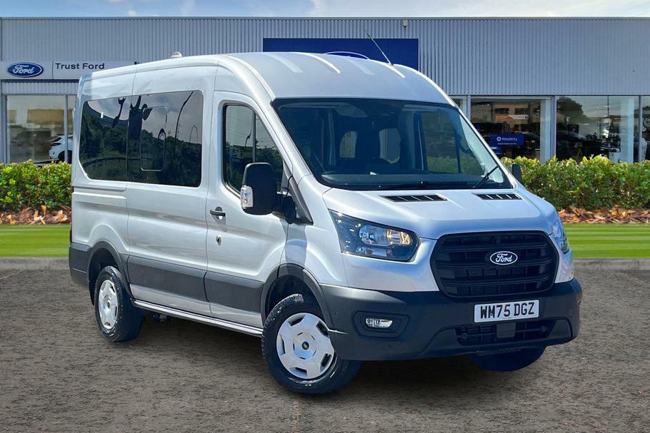 Ford Transit Custom 350 Trend L2 H2 Mwb Medium Roof 12 Seat Minibus Rw Silver