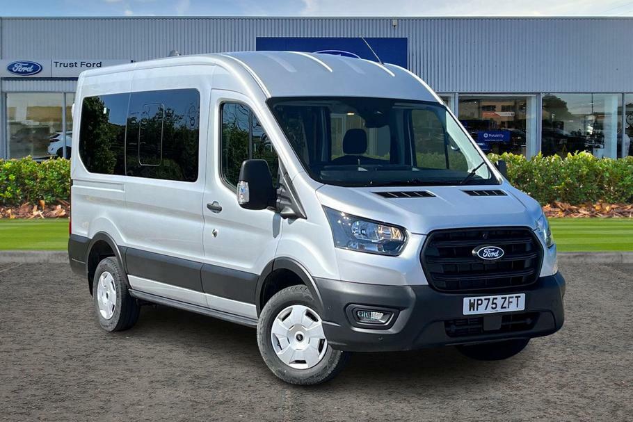 Ford Transit Custom 350 Trend L2 H2 Mwb Medium Roof 12 Seat Minibus Rw Silver