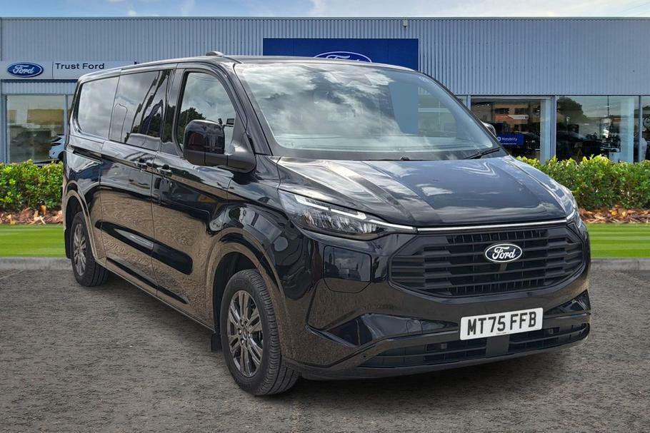 Ford Transit Custom 320 Limited L2 Lwb Double Cab In Van Phev Fwd Black