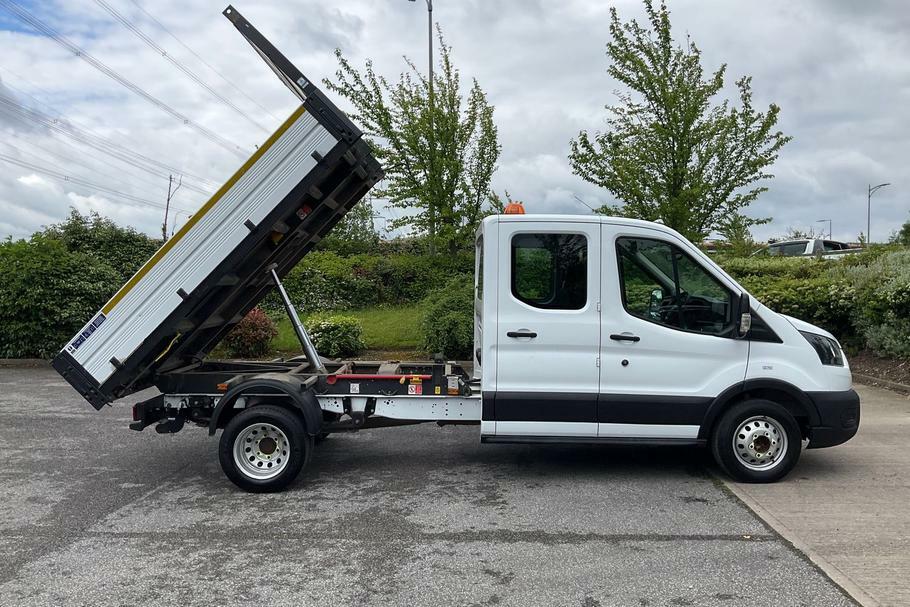 Ford Transit Custom 350 Leader L3 Lwb Double Cab Tipper Rwd 2.0 Ecoblu MJ72NYW White #6