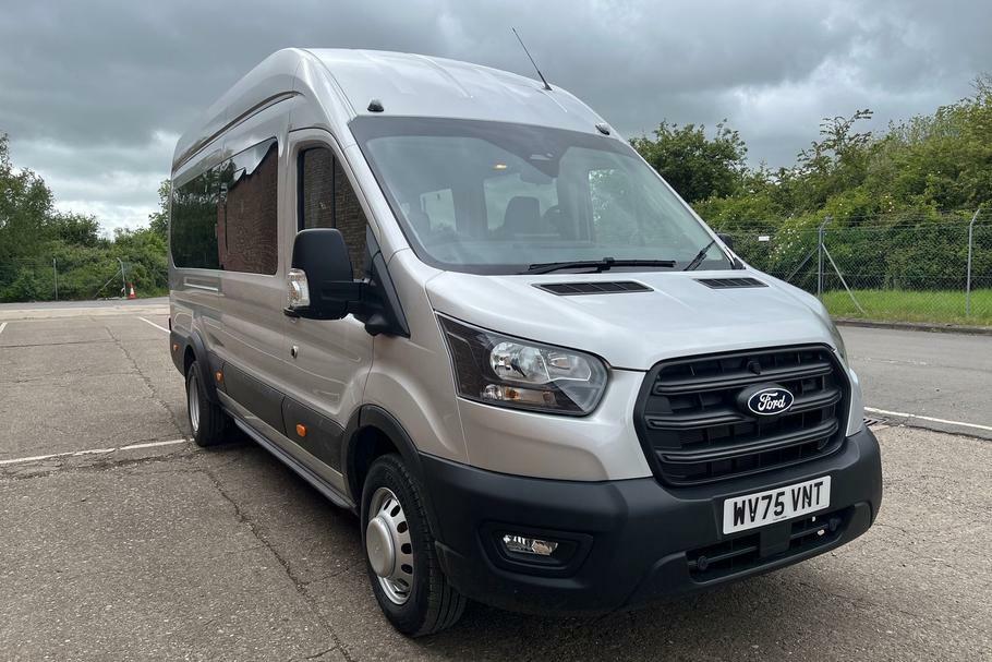 Ford Transit Custom 460 Trend L4 H3 Elwb High Roof 17 Seat Minibus Rwd Silver