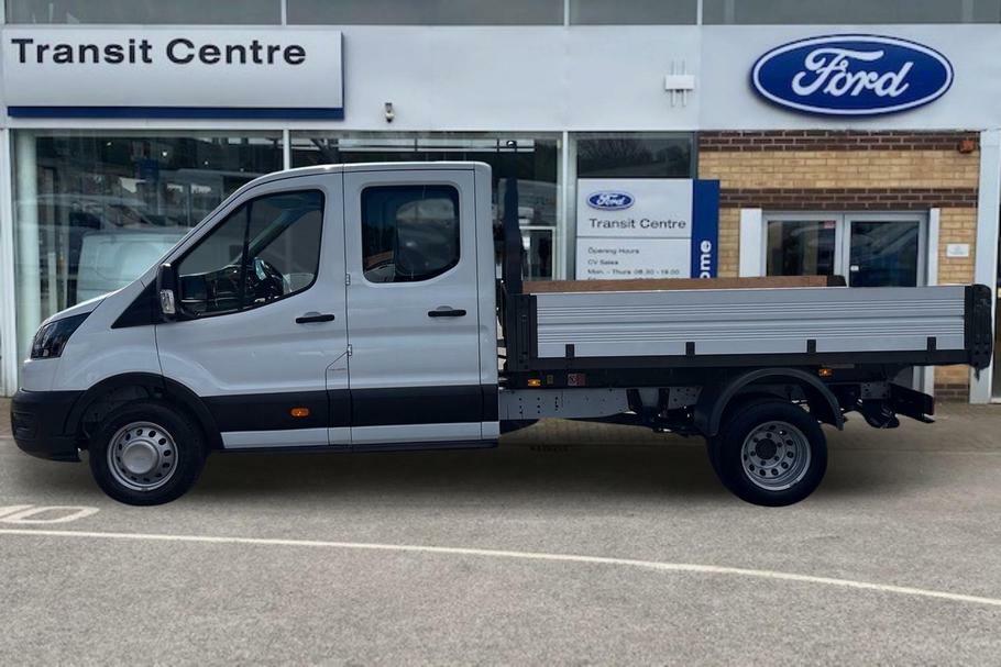 Ford Transit Custom 350 Leader L3 Lwb Double Cab Tipper Rwd 2.0 Ecoblu MJ73KXD White #5