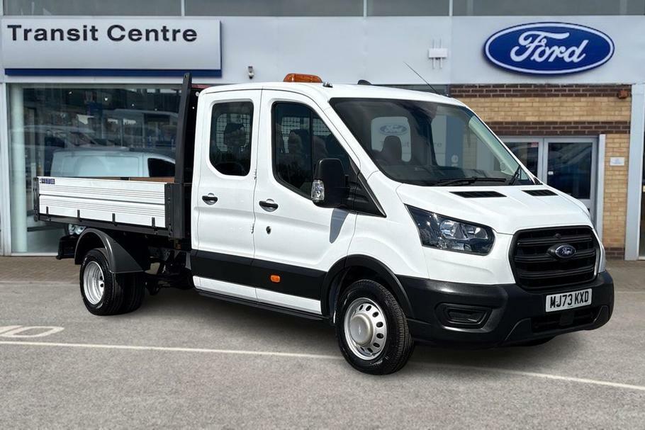 Ford Transit Custom 350 Leader L3 Lwb Double Cab Tipper Rwd 2.0 Ecoblu White