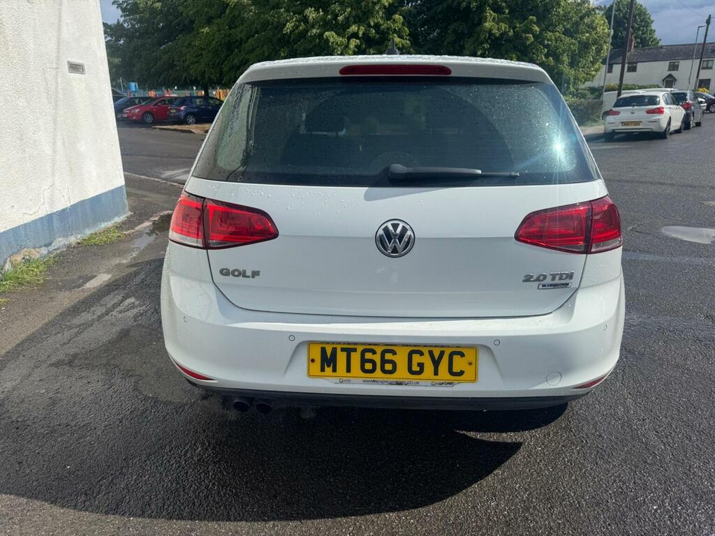 Volkswagen Golf Hatchback 2.0 Tdi Bluemotion Tech Match Edition Ds MT66GYC White #6