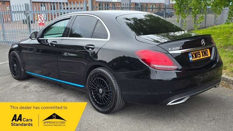 Mercedes-Benz C Class 2.0 C220d Sport Saloon KW19XNO Black #4