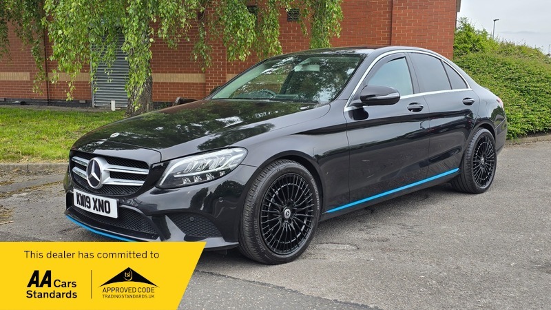 Mercedes-Benz C Class 2.0 C220d Sport Saloon KW19XNO Black #6
