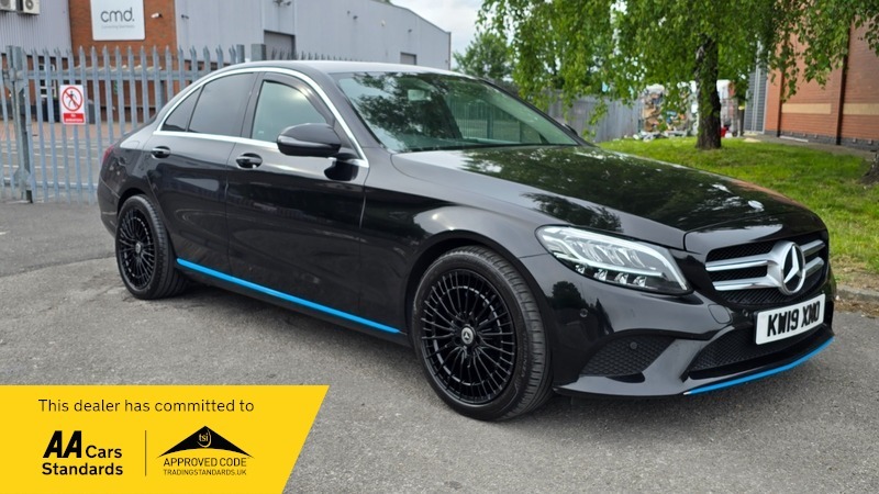 Mercedes-Benz C Class 2.0 C220d Sport Saloon KW19XNO Black #5