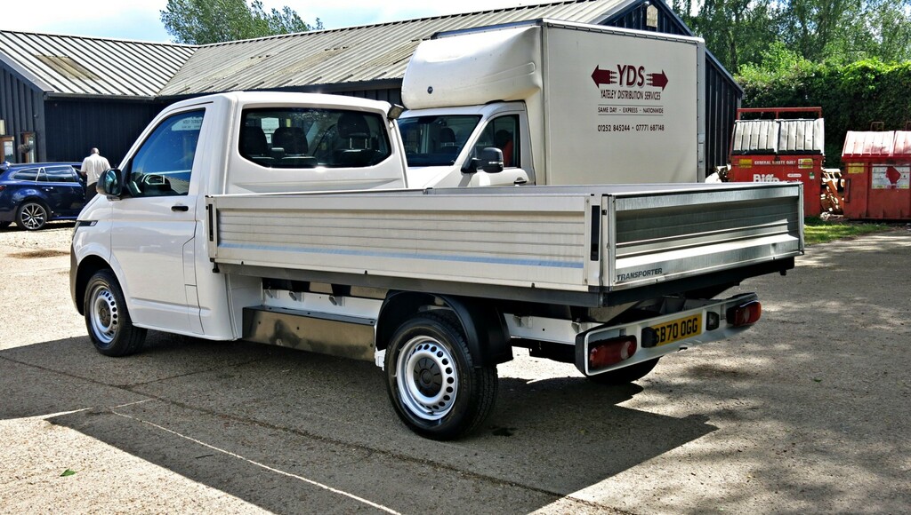 Volkswagen Transporter Dropside Tipper T6.1 110Hp Euro 6 Lwb Dropside SB70OGG White #6