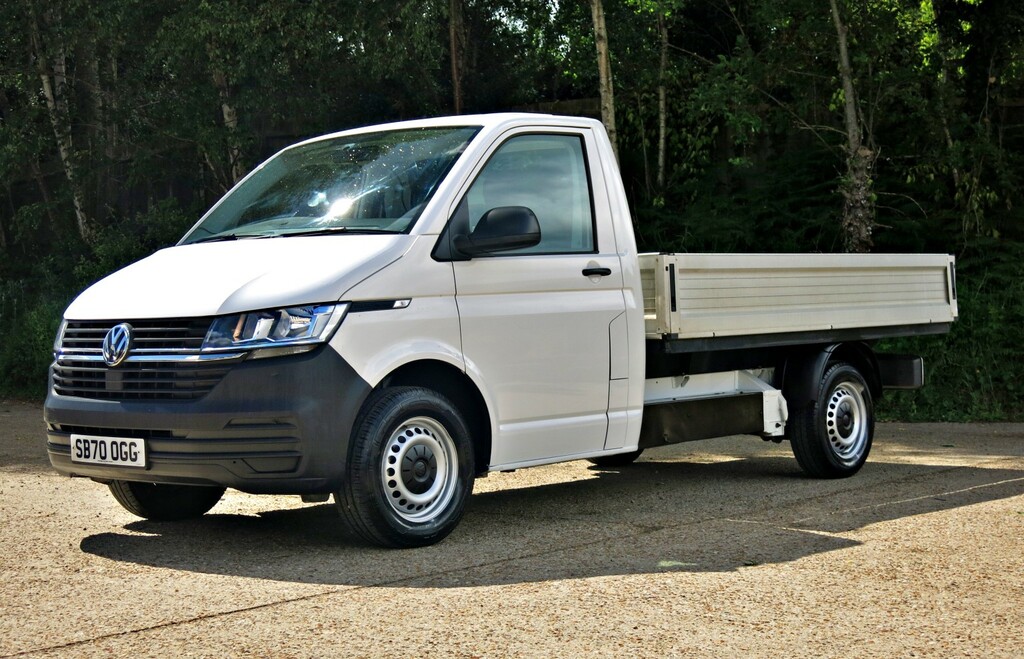 Volkswagen Transporter Dropside Tipper T6.1 110Hp Euro 6 Lwb Dropside White