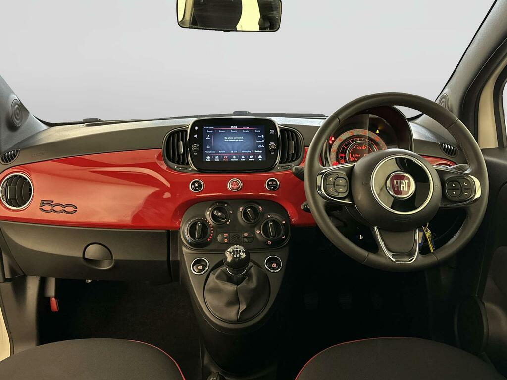 Fiat 500 1.0 Mhev Red Hatchback Euro 6 S YH73XNC White #2